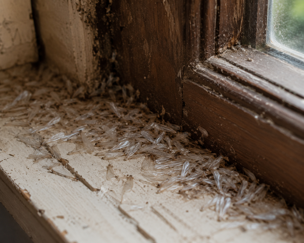 Tiny wings gathered on sills​